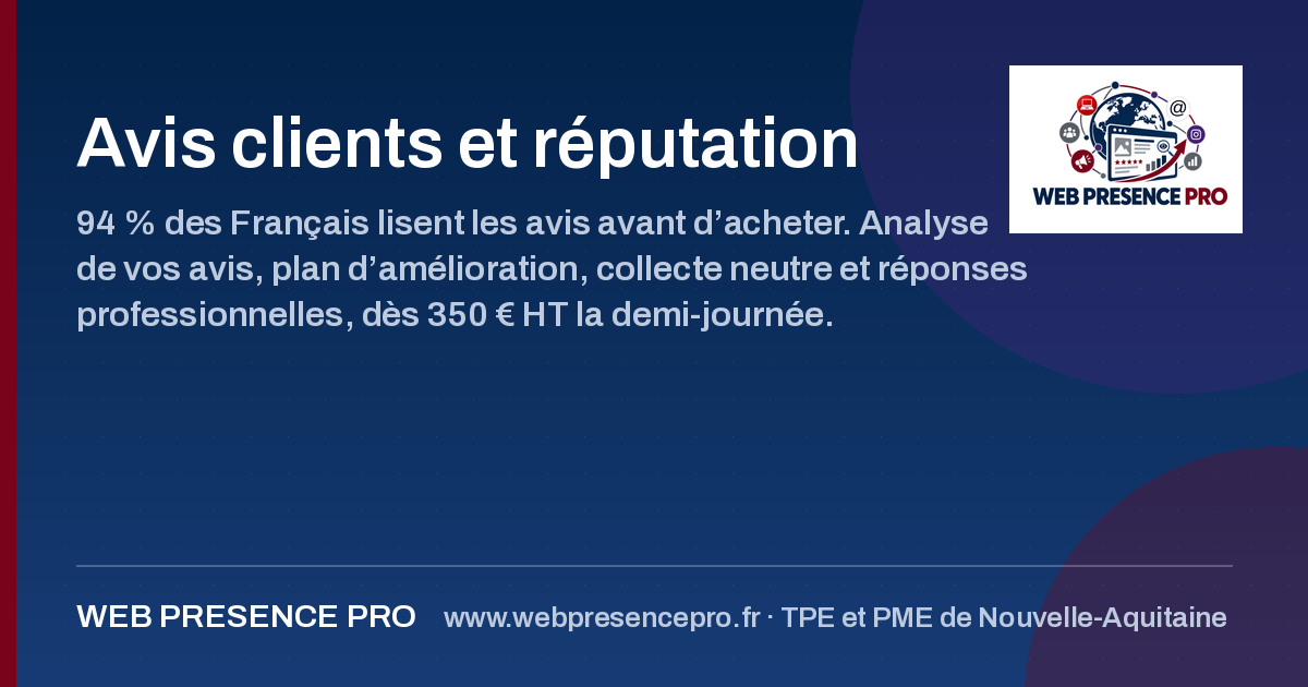 Miniature de partage de la page Avis clients et réputation