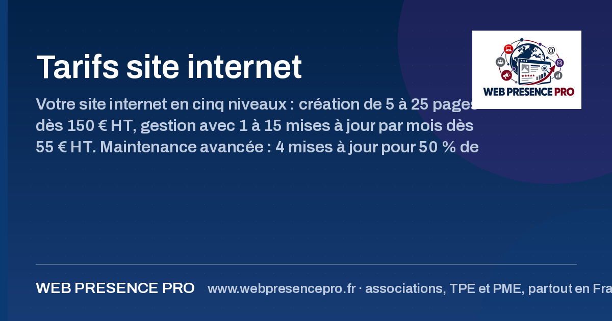 Miniature de partage de la page Tarifs site internet